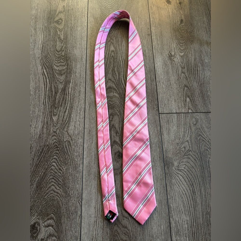 Brand Q Pink Striped Men's Tie